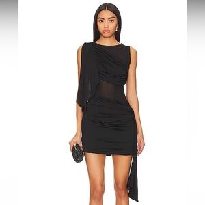 NBD Ivy Black Asymmetrical Dress